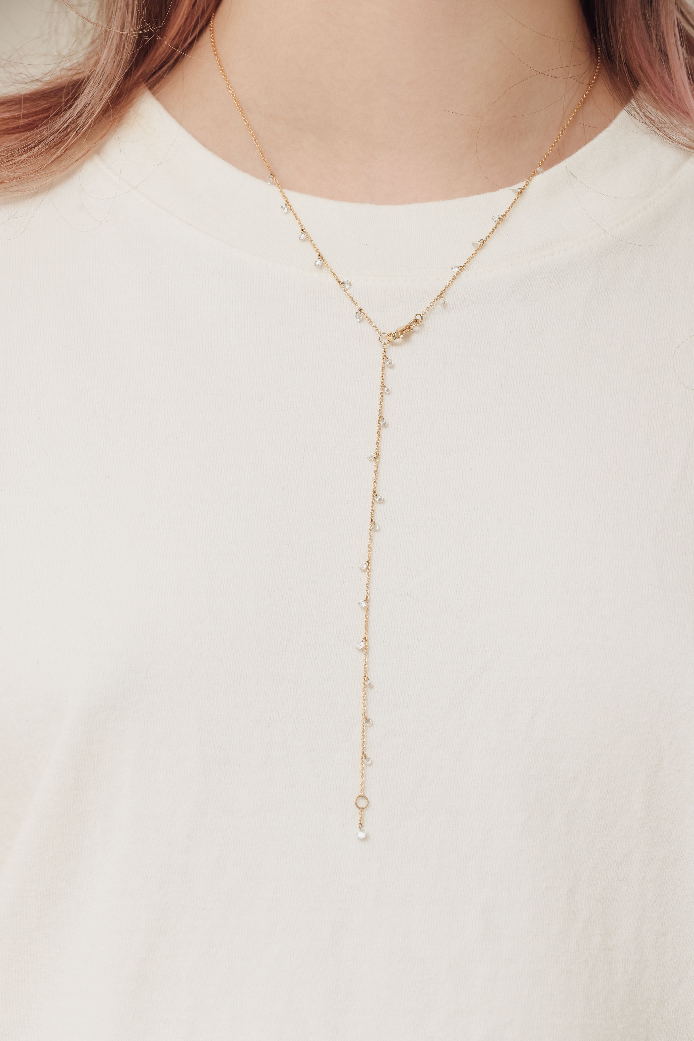 happy diamonds lariat necklace